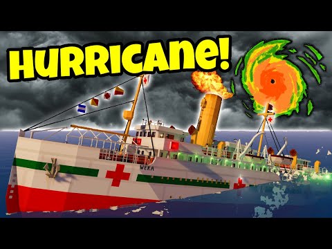 Видео: Госпитальное судно ЗАТОНУЛО, попав в ураган в Штормворксе!