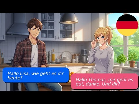 Видео: 10 простых диалогов на немецком (На кухне) A-1 A-2