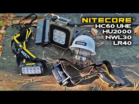 Видео: Лучшие фонари Nitecore для похода и использования в лесу @Corcoran ALNWL30/LR40/HC60 UHE/HU2000
