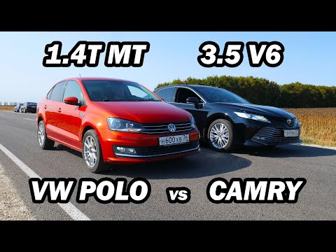 Видео: Бешеный POLO 1.4T на ЧИПЕ vs CAMRY 3.5 v70 vs BMW E60 530i vs AUDI A6 2.7TDI vs INFINITI Q50S ГОНКА.