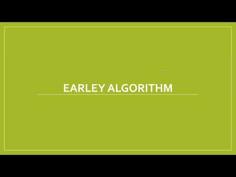 Видео: Алгоритм Эрли (Earley algorithm)