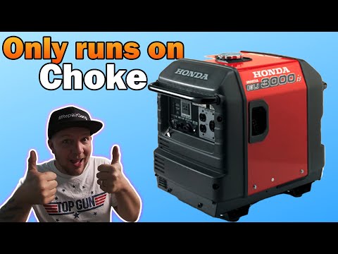 Видео: ИСПРАВЛЕНО: Honda EU 3000is работает только с подсосами — вот как это исправить