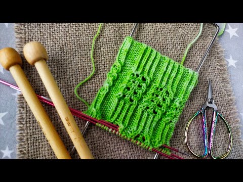 Видео: Строгий, не сложный узор для вязания носков / схема в видео.