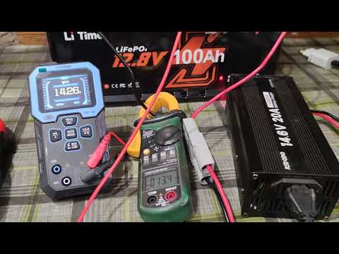 Видео: Заряд LiFePo4 от Li Time  зарядным на 20 Ампер  Данные сходны с инструкцией