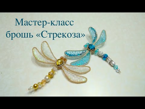 Видео: Мастер-класс брошь "Стрекоза"