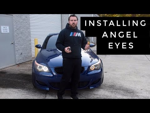 Видео: Снятие фар BMW E60 5 серии + обзор и установка ангельских глазок Lux