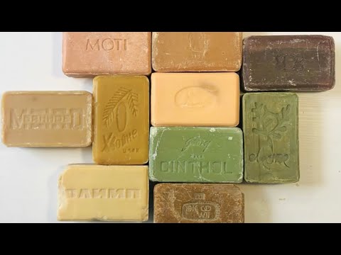 Видео: Retro class cutting dry soap ASMR / Классные ретро малютки АСМР