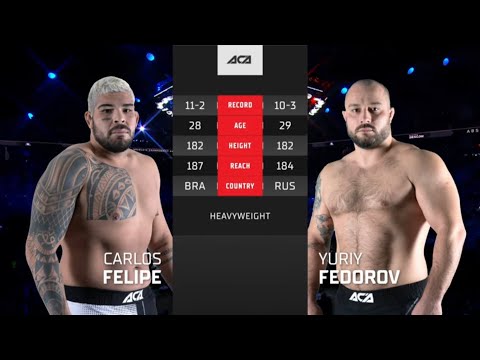 Видео: Карлос Фелипе vs. Юрий Федоров | Carlos Felipe vs. Yuriy Fedorov | ACA 156