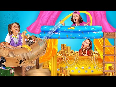 Видео: 🏠 Секретная комната: Дешёвая VS Дорогая! 😱 Сумасшедший редизайн за 24 часа!