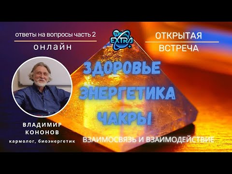 Видео: Здоровье, энергетика, чакры – взаимосвязь и взаимодействие | Владимир КОНОНОВ | Открытая встреча - 2
