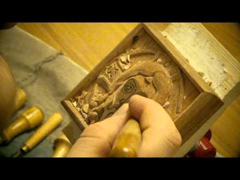 Видео: Резьба иконки, Спас Нерукотворный