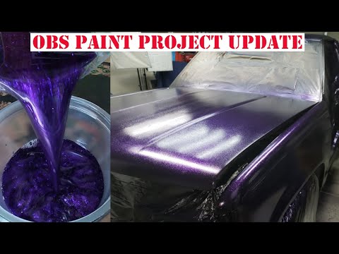 Видео: Покраска Rustoleum, металлическая чешуйка, speedokote, 2k, прозрачный, OBS, грузовик Chevy Projec...