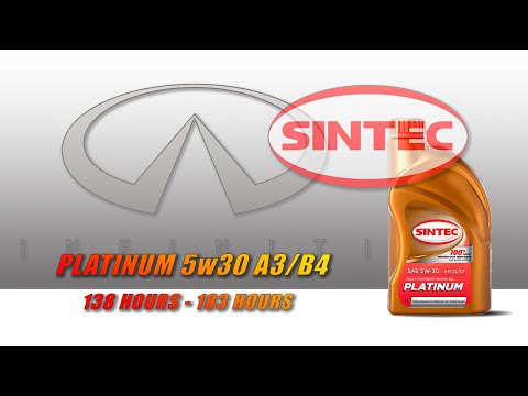 Видео: Sintec Platinum 5w30 (отработка из Infiniti, 138, 183 hours, бензин).