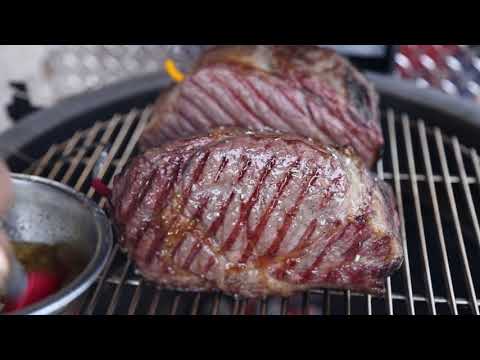 Видео: How to cook - Kamado Joe: Рибай стейк из говядины  / Rib eye steak