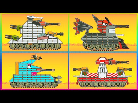 Видео: Битва синтетических танков с монстрами Уровень 27 | Супер битва танков | Мультики про танки