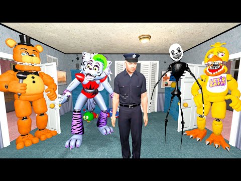 Видео: АНИМАТРОНИКИ ПУГАЮТ ОХРАННИКА FNAF 4 COOP ► Garry's Mod