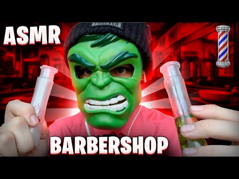 Видео: ASMR BARBERSHOP 💈(Парикмахер сделает стрижку, массаж и бритьё бороды 🪒)