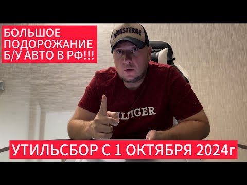 Видео: Утильсбор на Авто с 1 октября 2024 г. Повышается !!! Что будет с б/у Автомобилями в РФ ?