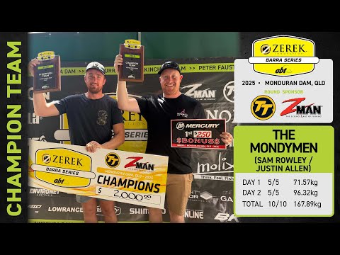 Видео: Серия Zerek BARRA 2025 | TTs / Команда-чемпион плотины Zman Monduran — The Mondymen