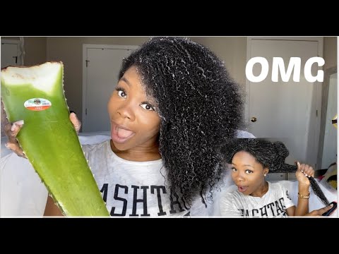 Видео: Домашнее средство для облегчения роста волос с алоэ вера для быстрого роста натуральных волос. Лу...