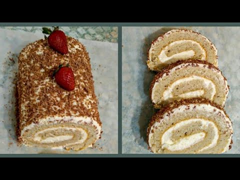 Видео: Банановый рулет без глютена