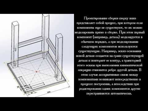 Видео: SOLIDWORKS Сверху вниз табурет.