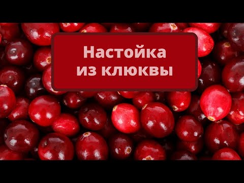 Видео: Настойка из клюквы