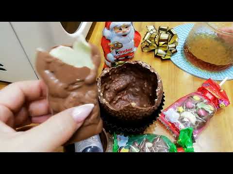 Видео: АСМР ИТИНГ 😋 НОВОГОДНИЕ ШОКОЛАДНЫЕ ФИГУРКИ 🌲 🐰 🍫 ⛄ 😋 🎅