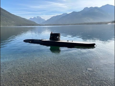 Видео: Самодельная дизельная подводная лодка, установлен новый балластный мешок.
