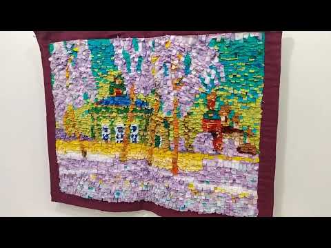 Видео: Выставка панно в технике "ляпачиха", лоскутные работы Алевтины Шевалдиной, Кострома.
