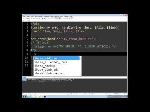 Видео: Обработка ошибок в PHP7