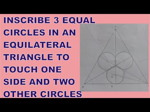 Видео: Впишите три равные окружности в равносторонний треугольник так, чтобы каждая окружность касалась ...
