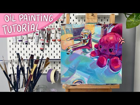 Видео: Боюсь воды — УРОКИ масляной живописи | для начинающих | Весело рисовать!🐙