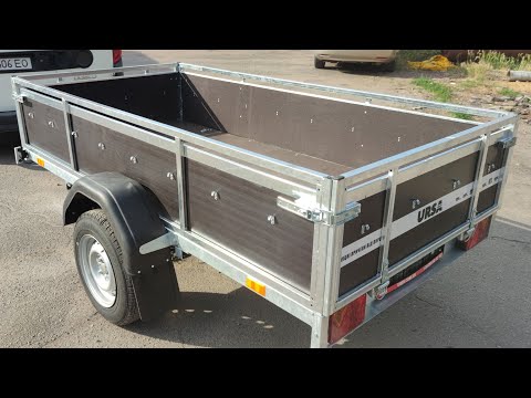 Видео: міцний оцинкований причіп Урса, Ursa від виробника, модель Оптіма 2.5х1.25 самосвал.