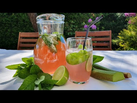 Видео: ЛИМОНАД ИЗ РЕВЕНЯ, ЛАЙМА И МЯТЫ - ЭТО ПРОСТО, НО ОЧЕНЬ ВКУСНО