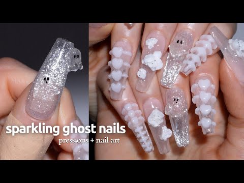 Видео: Блестящие ногти «кошачий глаз» 🖤 3D-дизайн ногтей, маникюр на Хэллоуин, процесс нанесения