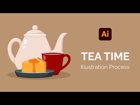 Видео: Digital Drawing Process: Cozy Tea & Cake Illustration | Процес малювання: Чайна композиція