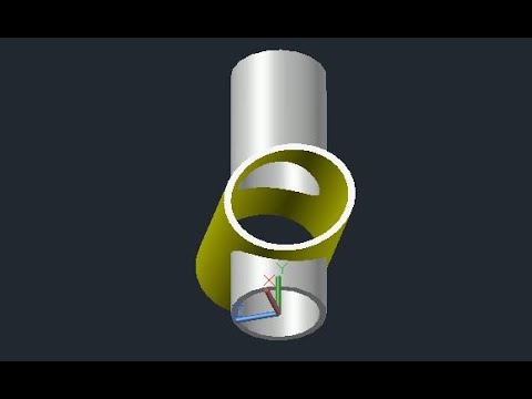 Видео: Создание трубного соединения командой оболочка: AutoCAD 3D #1