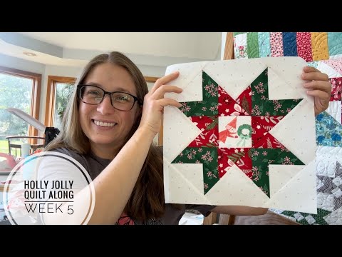 Видео: Holly Jolly Sampler Quilt Along — Неделя 5: Безе и сахарное печенье в блоках, VLOG