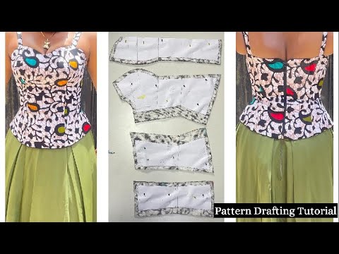 Видео: Как скроить блузку-бюстье, которая идеально сидит по фигуре | Подробное руководство по построению...