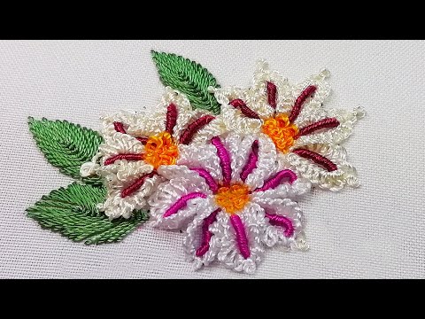 Видео: Объемная вышивка | Африканская ромашка| Новый дизайн