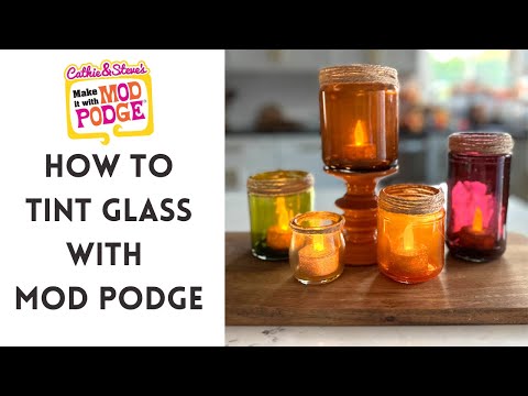 Видео: Как подкрасить банки с помощью Mod Podge и пищевого красителя