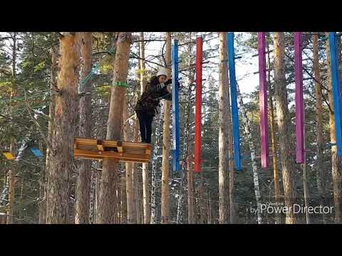 Видео: Diskovery Borovoe. Канатная дорога семья проходит квест