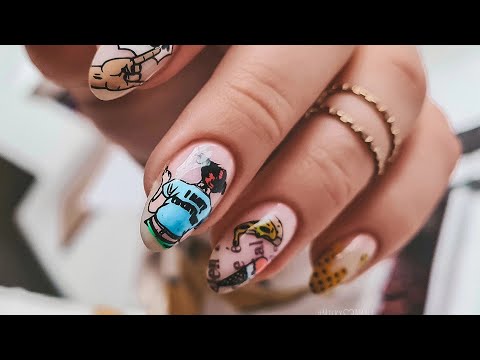 Видео: Стемпинг"Поп-арт"😍 Секретики и техника реверсивного стемпинга💣Очень много практики сразу на клиенте