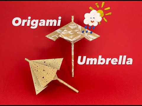 Видео: ORIGAMI LESSON☂️🌧️☔/Как сделать Зонтик из бумаги/DIY Origami Umbrella/우산 종이접기 #origami 🌧️☂️🌧️☔