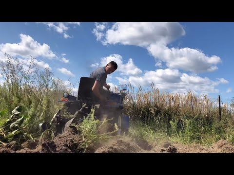 Видео: ОРАНКА простым мототрактором и самым ДЕШЕВЫМ плугом!
