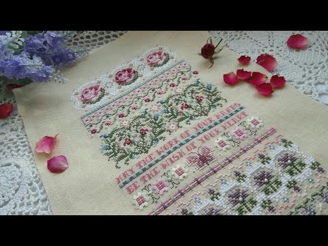 Видео: 194.Сэмплер "Bliss" Just Nan . От начала до готовой работы.Как пользуюсь переводчиком.