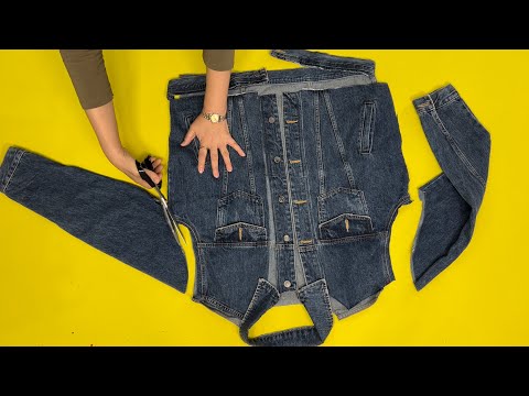 Видео: [DIY] Не выбрасывайте старую джинсовую куртку! | How to reform an old jean jacket