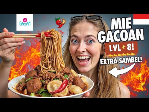 Видео: Британская пара пробует САМУЮ ОСТРУЮ ЛАПШУ в ДЖОКЬЯКАРТЕ 🌶️ Mie Gacoan LVL 8 в ИНДОНЕЗИИ!