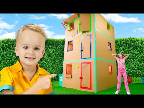 Видео: Гигантский картонный дом – веселые детские приключения!